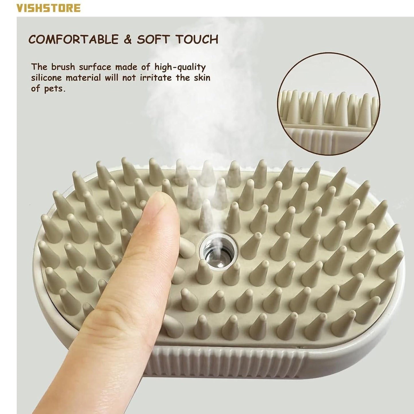 Steam Brush for Dog/Cat - ᴘᴜɴᴊᴀʙ ꜰᴜꜱɪᴏɴ