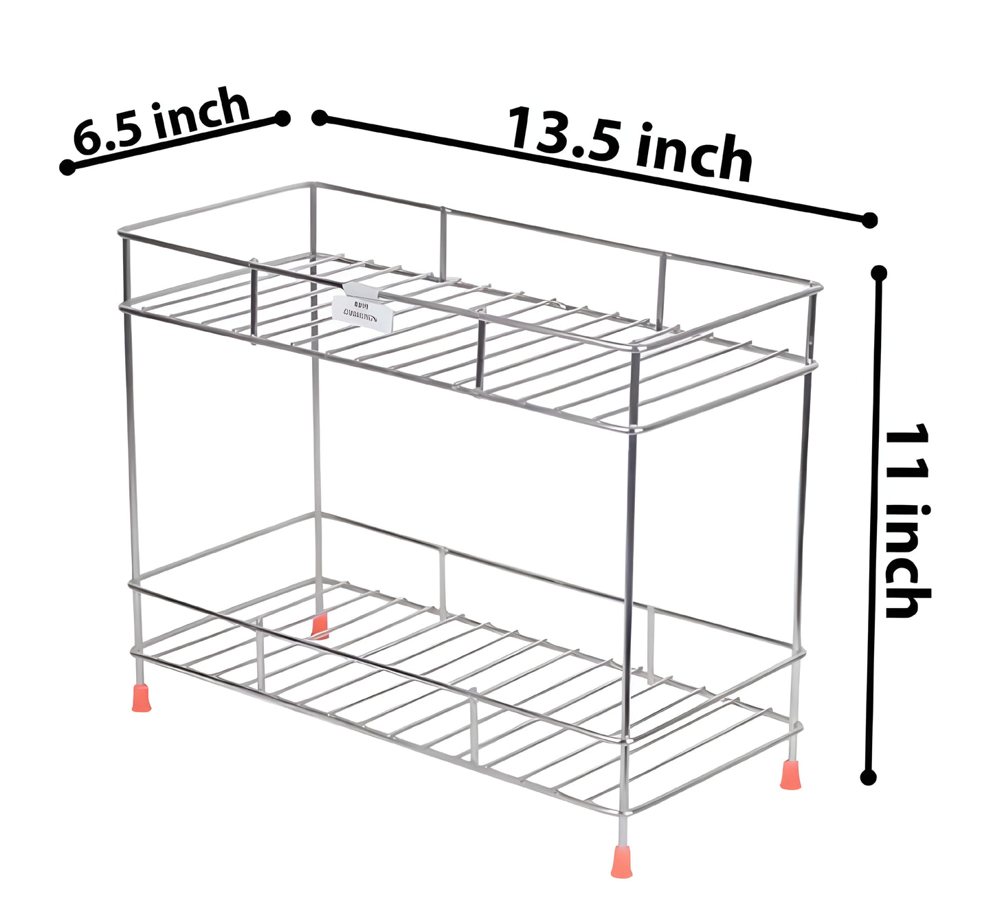 Big Size Stainless Steel 2 Layer Kitchen Spice Rack. - ᴘᴜɴᴊᴀʙ ꜰᴜꜱɪᴏɴ