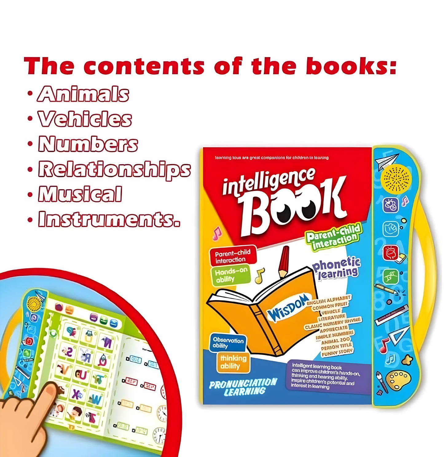 Activities Learning Book Electronic Intelligent Book with All Learning Materials with Clear Voice with Touch Sensors for Kids (Study Book) - ᴘᴜɴᴊᴀʙ ꜰᴜꜱɪᴏɴ