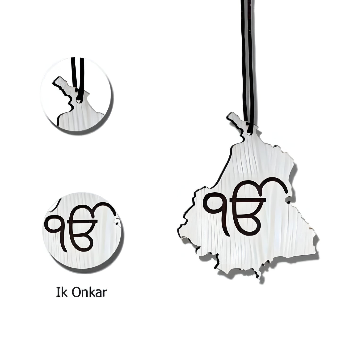 Ik Onkar Punjabi Sikh Car Hanging | Religious Car Accessory - ᴘᴜɴᴊᴀʙ ꜰᴜꜱɪᴏɴ