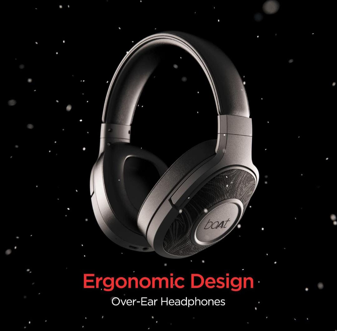 boAt Rockerz 550/Rockerz 558 Over Ear Bluetooth Headphones with Upto 20 Hours Playback, 50MM Drivers, Soft Padded Ear Cushions and Physical Noise Isolation(Black) - ᴘᴜɴᴊᴀʙ ꜰᴜꜱɪᴏɴ