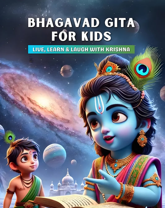 Illustrated Bhagvad Gita for Kids - 94 Colorful Pages Printed on Thick 100 GSM Paper | Krishna's Spiritual Lessons, Fun Rhymes & Moral Stories for Children 3 Years and Above - ᴘᴜɴᴊᴀʙ ꜰᴜꜱɪᴏɴ
