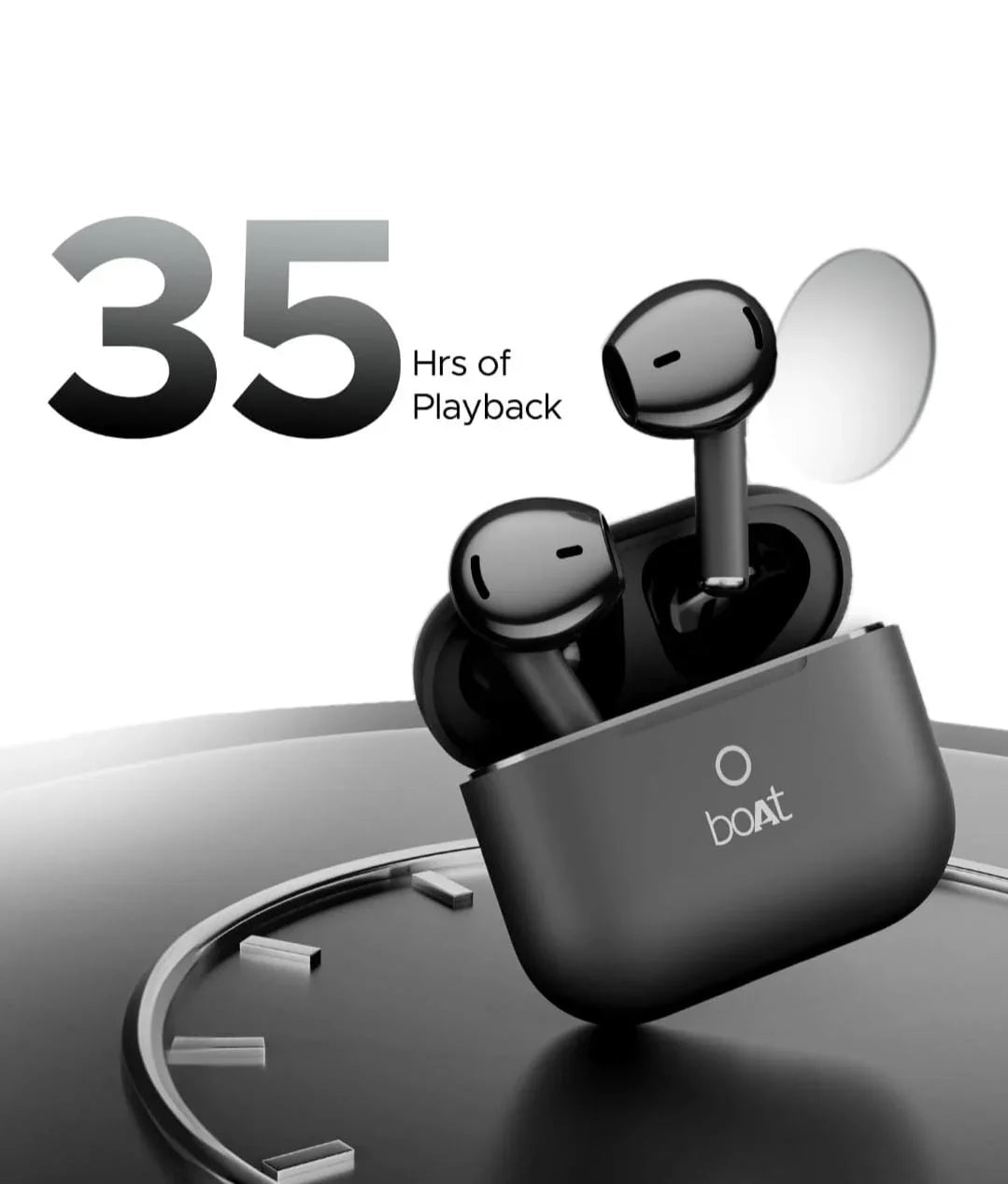 boAt Airdopes Joy, 35Hrs Battery, Fast Charge, IWP Tech, Low Latency, 2Mic ENx, Type-C Port, v5.3 Bluetooth Earbuds, TWS Ear Buds Wireless Earphones with mic(Jet Black) - ᴘᴜɴᴊᴀʙ ꜰᴜꜱɪᴏɴ