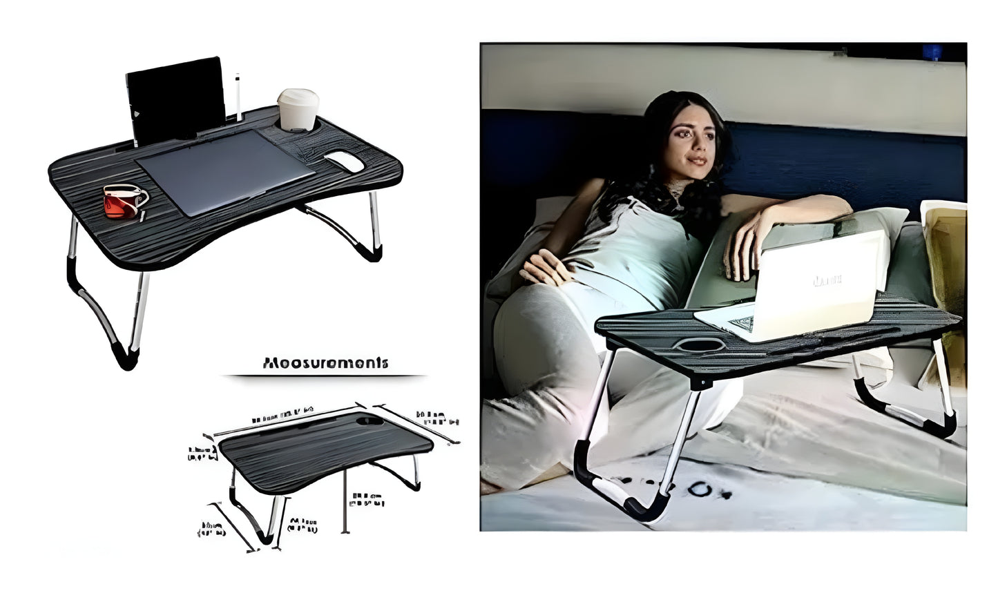 Study Table/Foldable and Portable Wooden/Writing Desk for Office/Home/School - ᴘᴜɴᴊᴀʙ ꜰᴜꜱɪᴏɴ