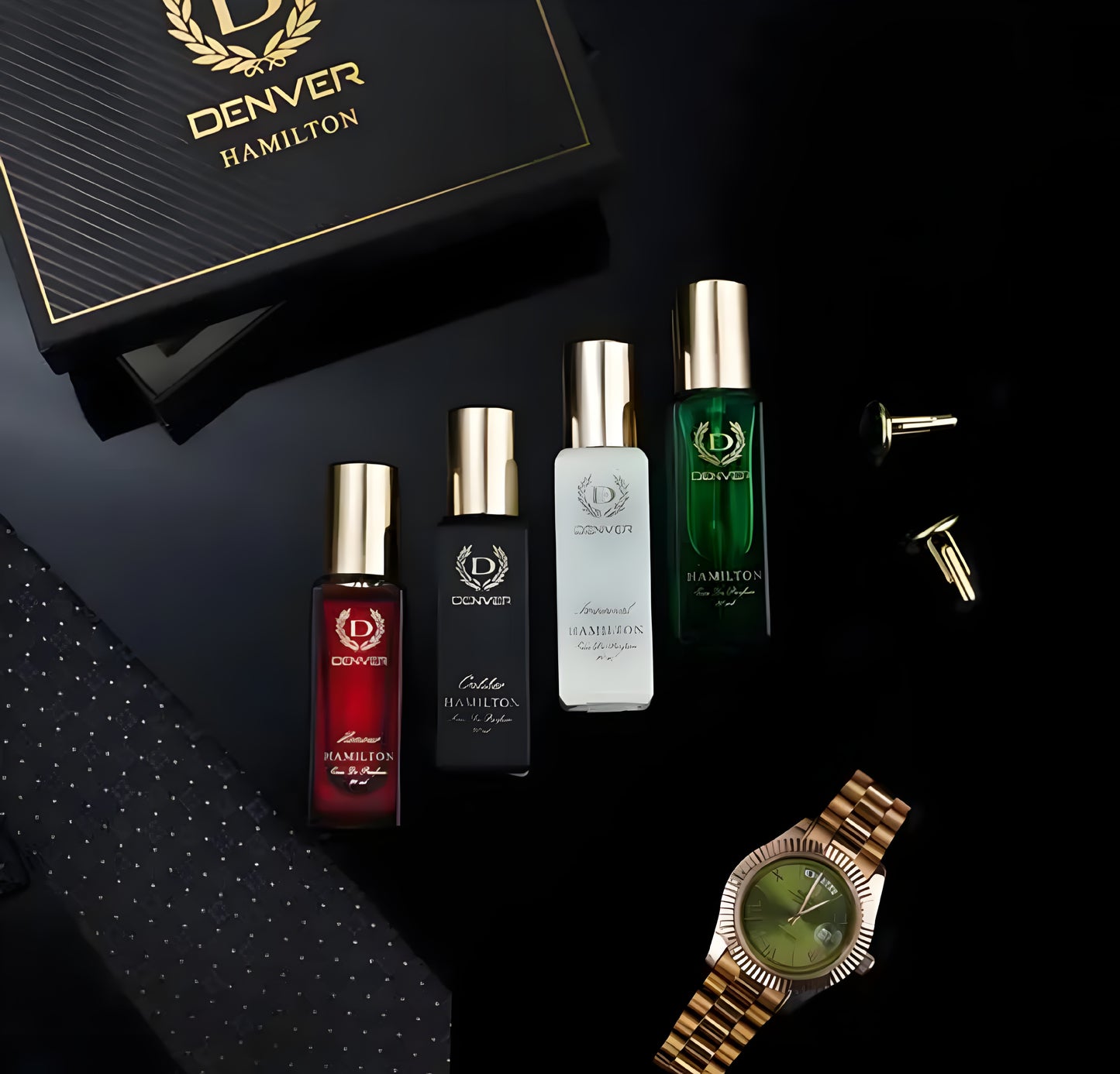 Denver Hamilton EDP- SRK's Favorite Luxury perfume for Men, 80ml (20ml x 4 Set) - ᴘᴜɴᴊᴀʙ ꜰᴜꜱɪᴏɴ