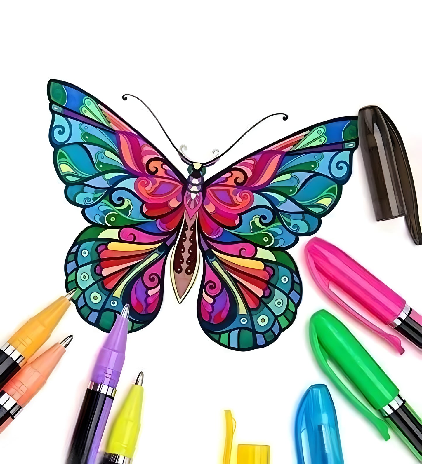 Neon Colorful Glitter Gel Ink Pen for Kids/Adult/Artist (Pack of 48, Multicolor) - ᴘᴜɴᴊᴀʙ ꜰᴜꜱɪᴏɴ