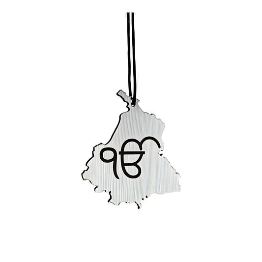 Ik Onkar Punjabi Sikh Car Hanging | Religious Car Accessory - ᴘᴜɴᴊᴀʙ ꜰᴜꜱɪᴏɴ