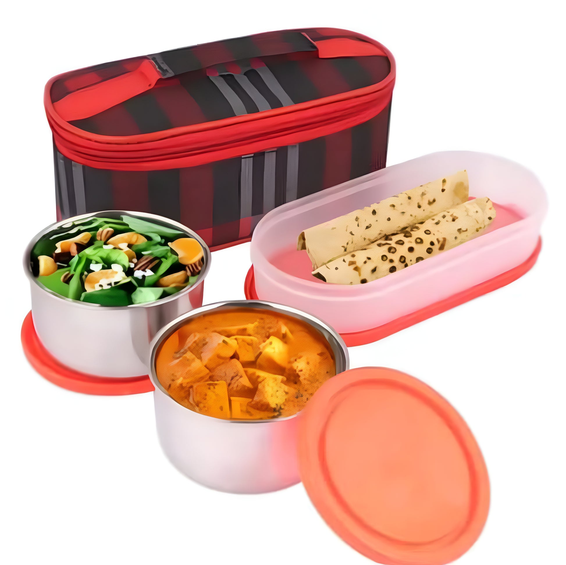 Topware new office double deker lunchbox (750ml) red - ᴘᴜɴᴊᴀʙ ꜰᴜꜱɪᴏɴ
