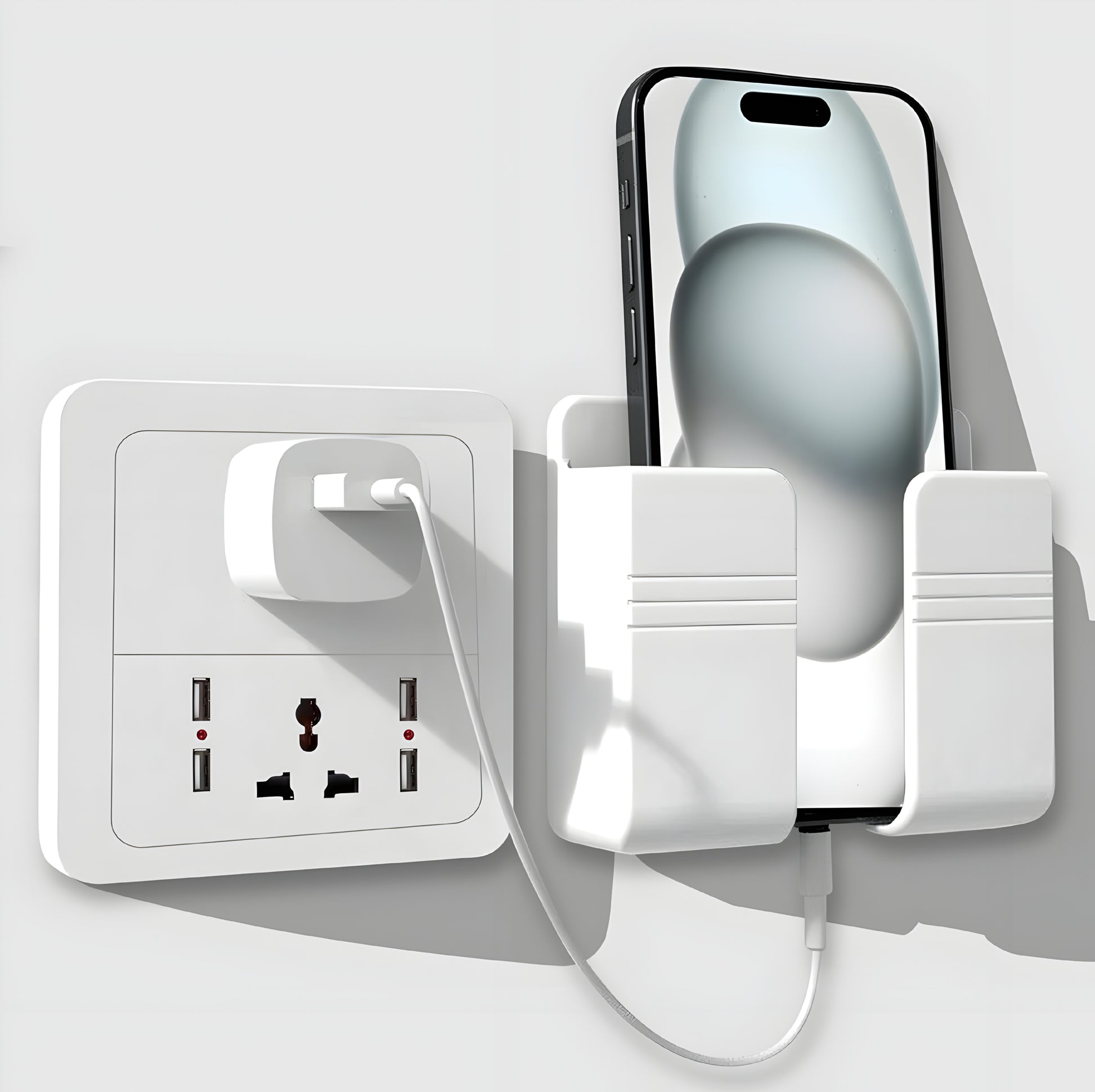 Mobile Adhesive Wall Holder 1 Pcs - ᴘᴜɴᴊᴀʙ ꜰᴜꜱɪᴏɴ