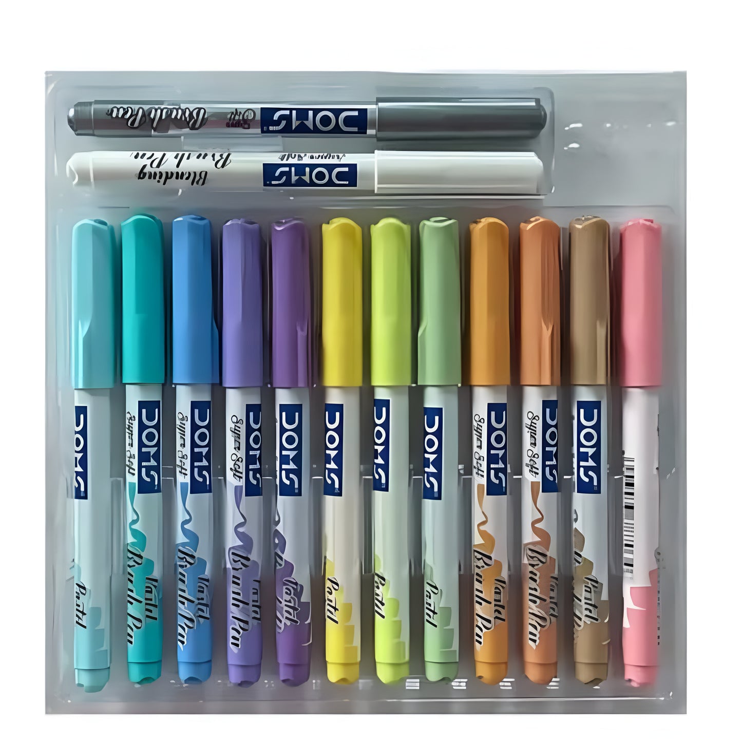 DOMS Pastel Brush Pens- 13 Shade Brush Pens With 1 Blender Brush Pen(Set of 1) - ᴘᴜɴᴊᴀʙ ꜰᴜꜱɪᴏɴ