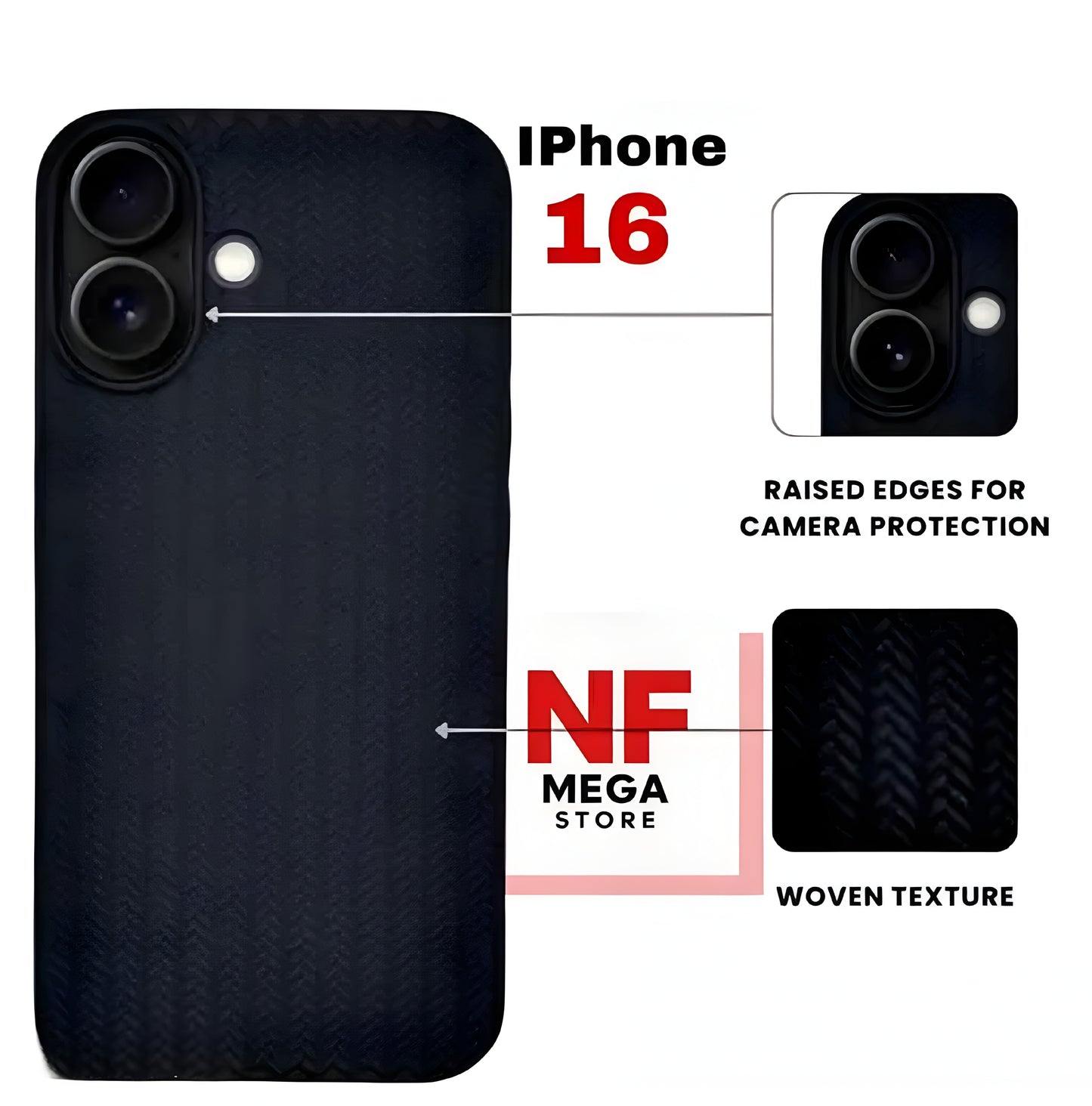 SweaterSkin Case For i Phone 16-Black - ᴘᴜɴᴊᴀʙ ꜰᴜꜱɪᴏɴ