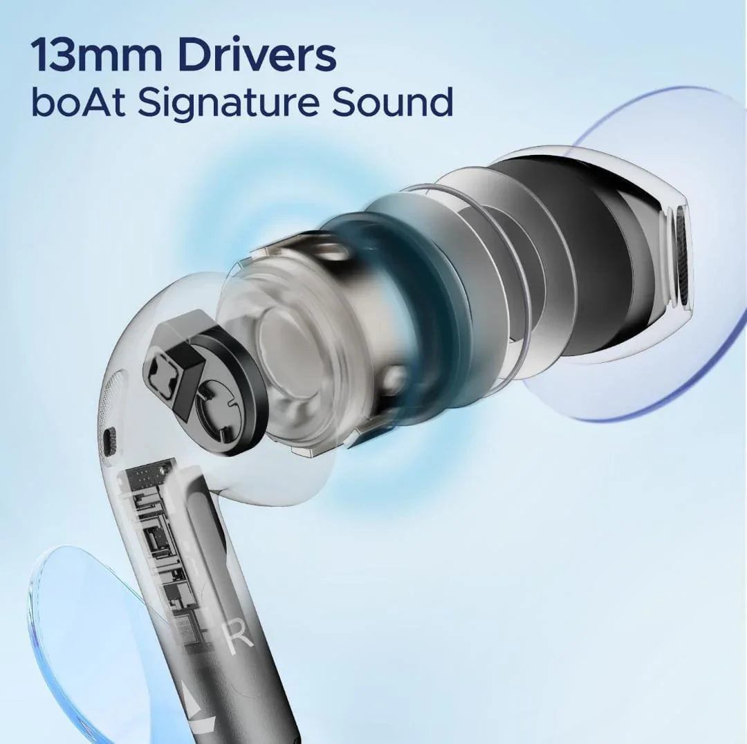 boAt Airdopes Joy, 35Hrs Battery, Fast Charge, IWP Tech, Low Latency, 2Mic ENx, Type-C Port, v5.3 Bluetooth Earbuds, TWS Ear Buds Wireless Earphones with mic(Jet Black) - ᴘᴜɴᴊᴀʙ ꜰᴜꜱɪᴏɴ
