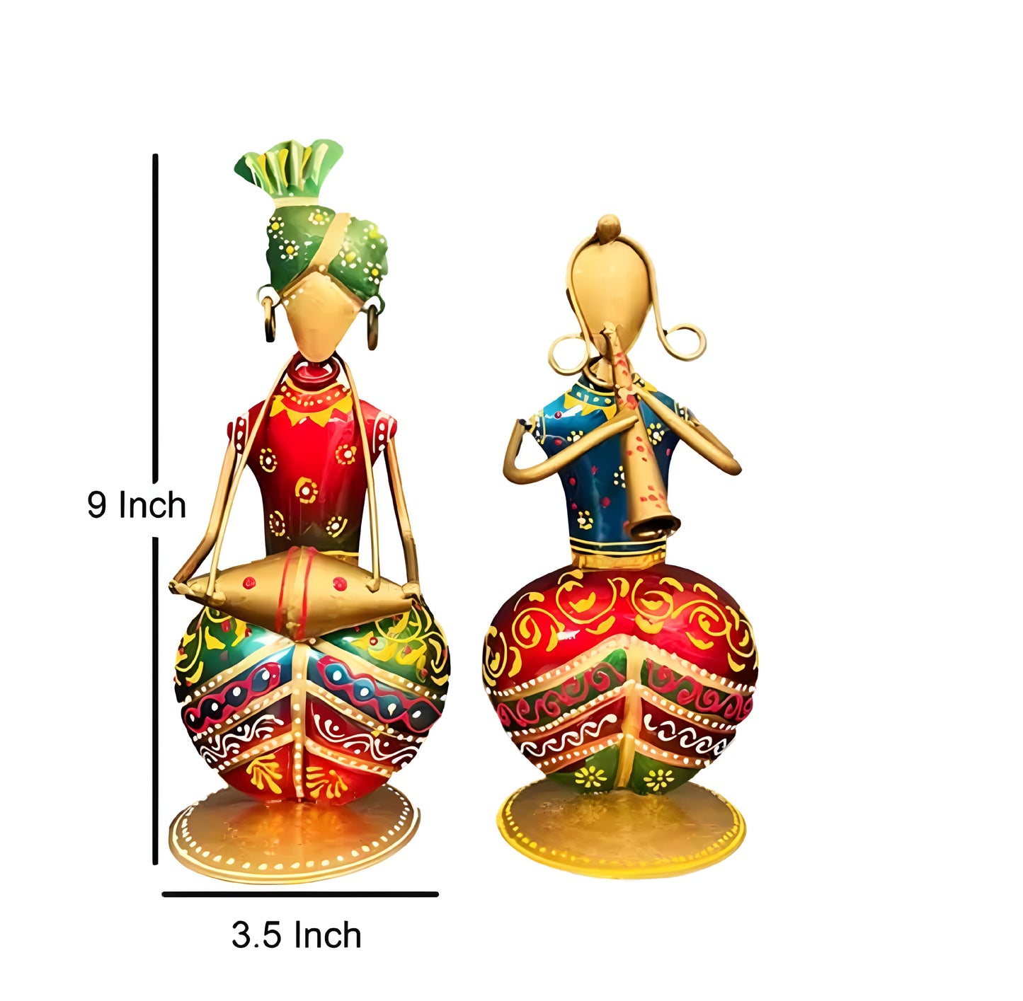 Handicrafy Multicolor Musician Statue Set for Home, Office, Gifting - ᴘᴜɴᴊᴀʙ ꜰᴜꜱɪᴏɴ