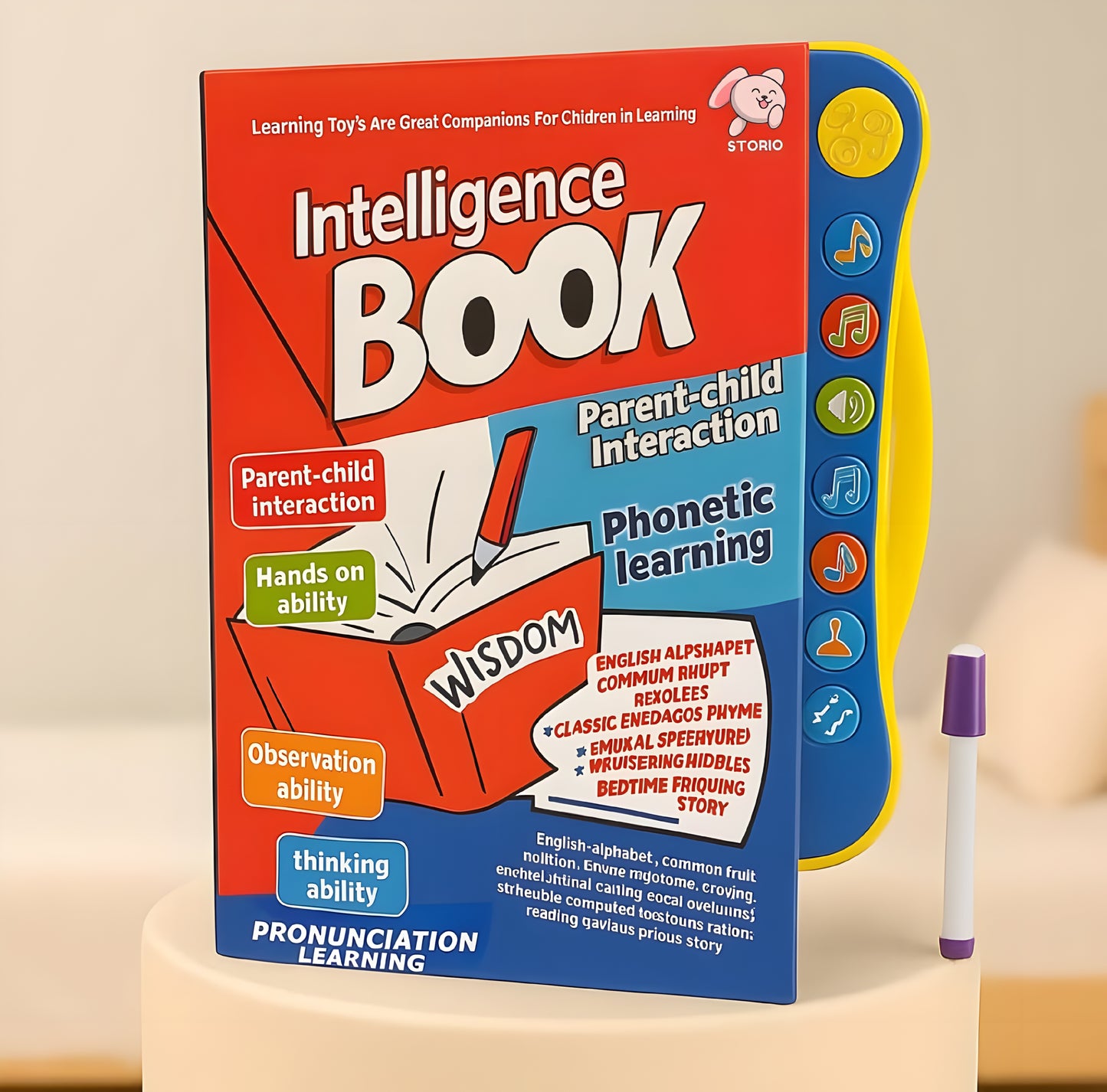Activities Learning Book Electronic Intelligent Book with All Learning Materials with Clear Voice with Touch Sensors for Kids (Study Book) - ᴘᴜɴᴊᴀʙ ꜰᴜꜱɪᴏɴ