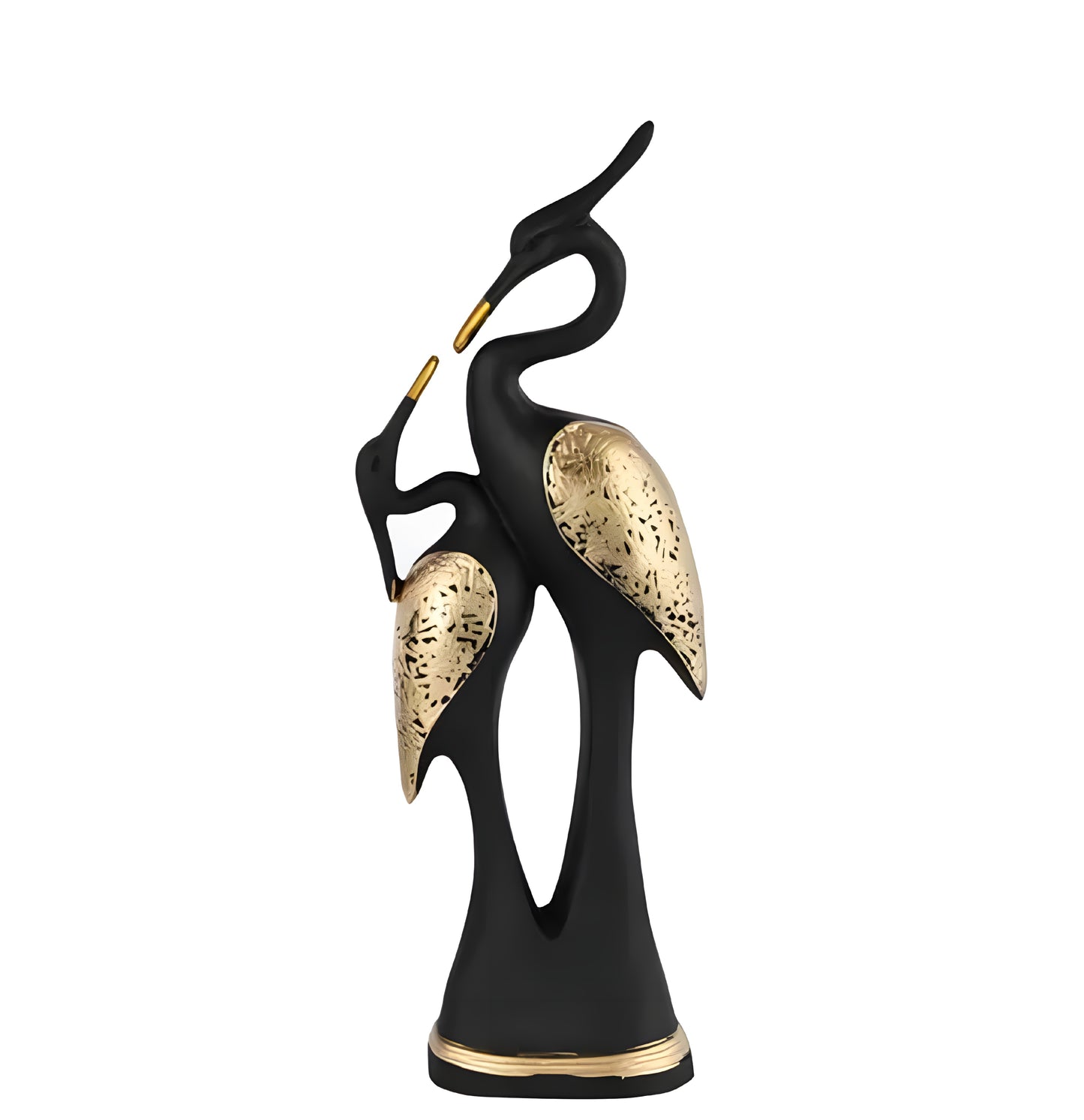 PUNJAB FUSION Polyresin Pair of Kissing Swan Duck Love Birds Home Decor Showpiece (12x14x38 cm Black) - ᴘᴜɴᴊᴀʙ ꜰᴜꜱɪᴏɴ