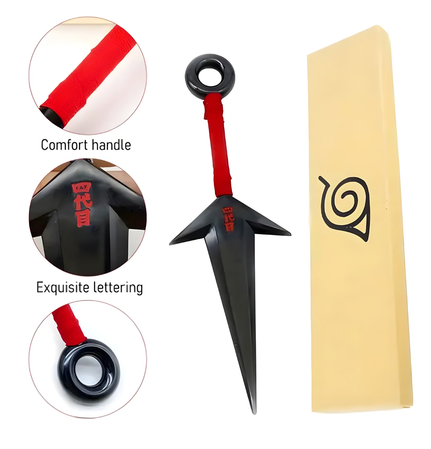 Naruto Kunai Cosplay Accessories lhi Prop PVC Kunai Japanese Ninja Training Tool Anime Merchandise Black - ᴘᴜɴᴊᴀʙ ꜰᴜꜱɪᴏɴ