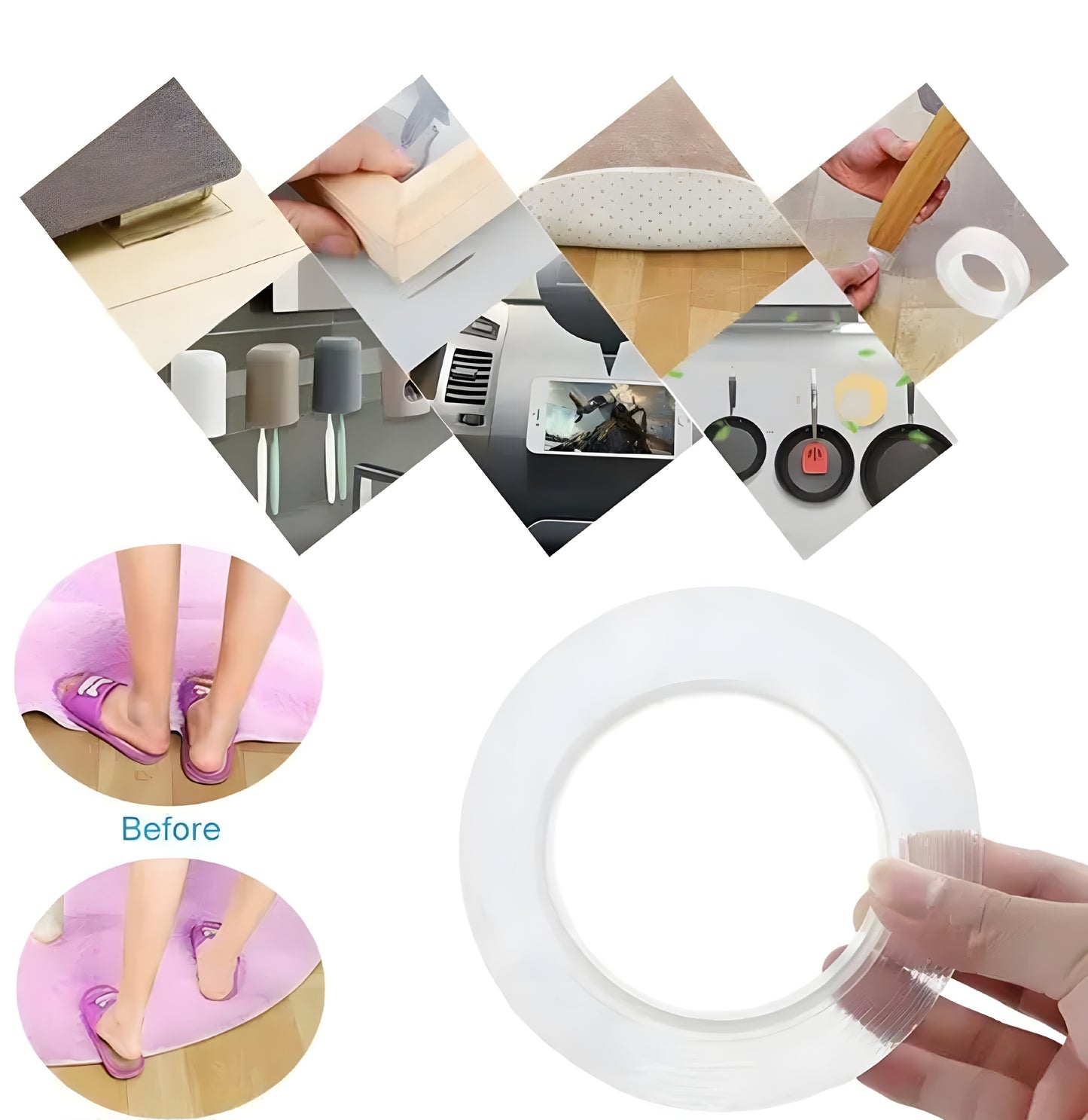1MM 3MTR Adhesive double-sided tape - ᴘᴜɴᴊᴀʙ ꜰᴜꜱɪᴏɴ
