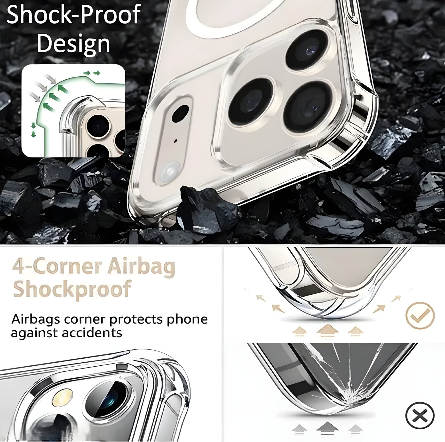 Ultra-Hybrid Cover Case for Apple iPhone 17 Pro Transparent Shockproof Back - ᴘᴜɴᴊᴀʙ ꜰᴜꜱɪᴏɴ