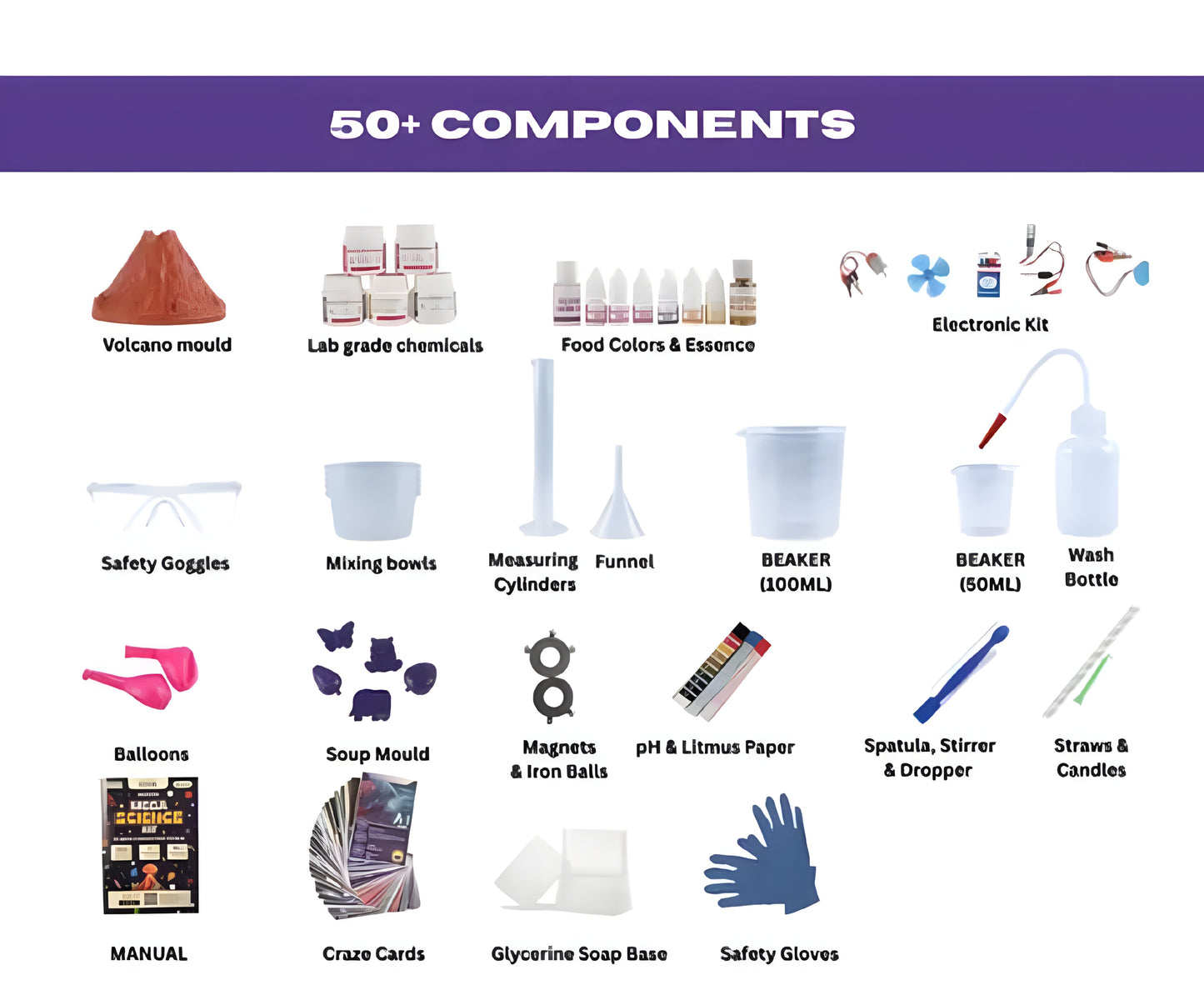 CRAZINOS Mega Science kit | for
3 to 4 Learners | Ages 4 to 16| 200+ Experiments and funfacts - ᴘᴜɴᴊᴀʙ ꜰᴜꜱɪᴏɴ