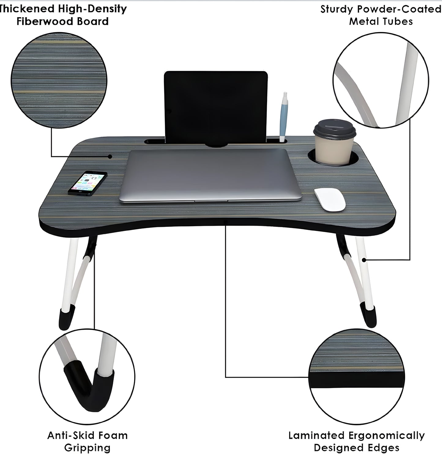 Study Table/Foldable and Portable Wooden/Writing Desk for Office/Home/School - ᴘᴜɴᴊᴀʙ ꜰᴜꜱɪᴏɴ