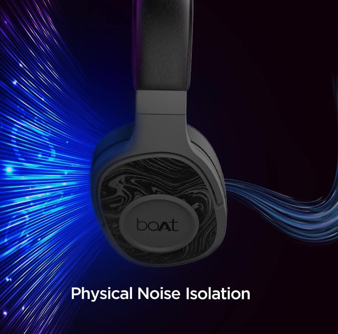 boAt Rockerz 550/Rockerz 558 Over Ear Bluetooth Headphones with Upto 20 Hours Playback, 50MM Drivers, Soft Padded Ear Cushions and Physical Noise Isolation(Black) - ᴘᴜɴᴊᴀʙ ꜰᴜꜱɪᴏɴ