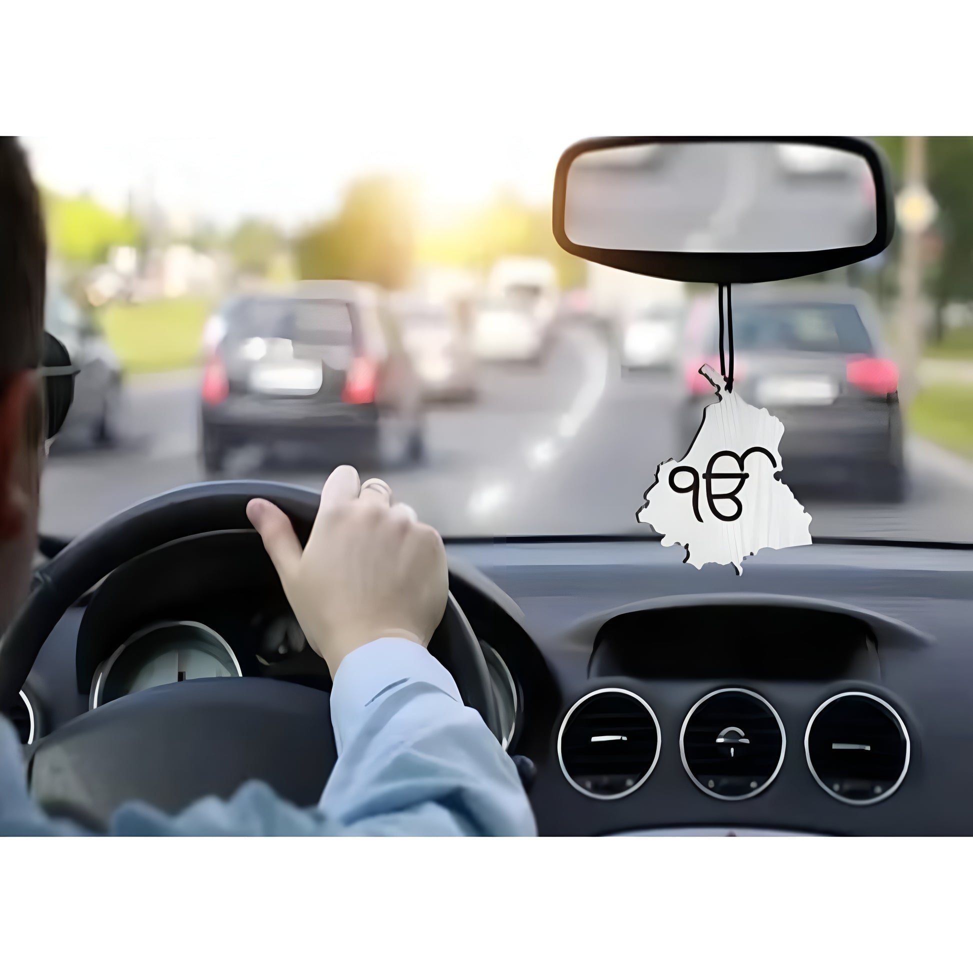 Ik Onkar Punjabi Sikh Car Hanging | Religious Car Accessory - ᴘᴜɴᴊᴀʙ ꜰᴜꜱɪᴏɴ