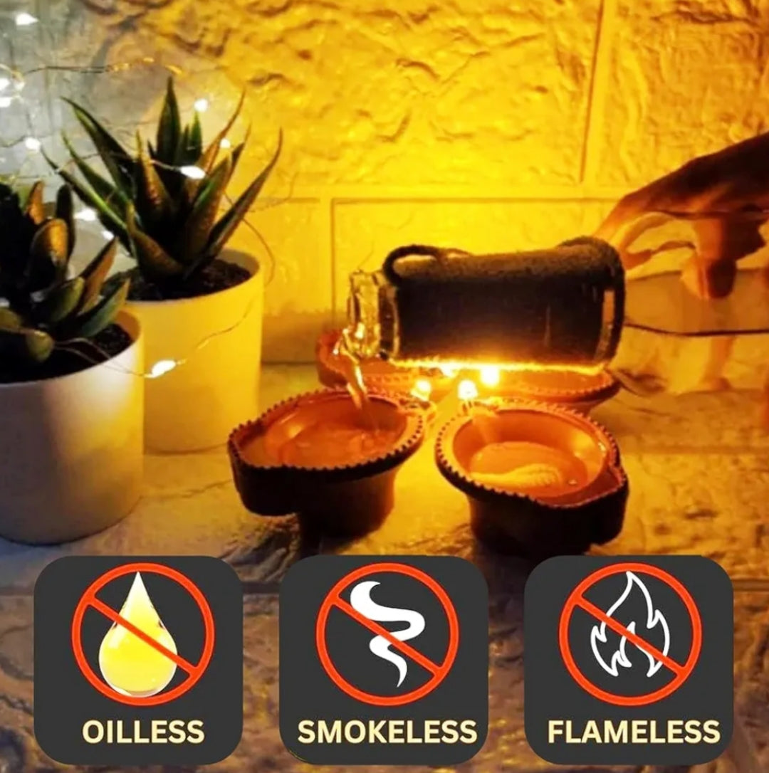 Water Sensor LED Light Diyas for Home Decoration - ᴘᴜɴᴊᴀʙ ꜰᴜꜱɪᴏɴ