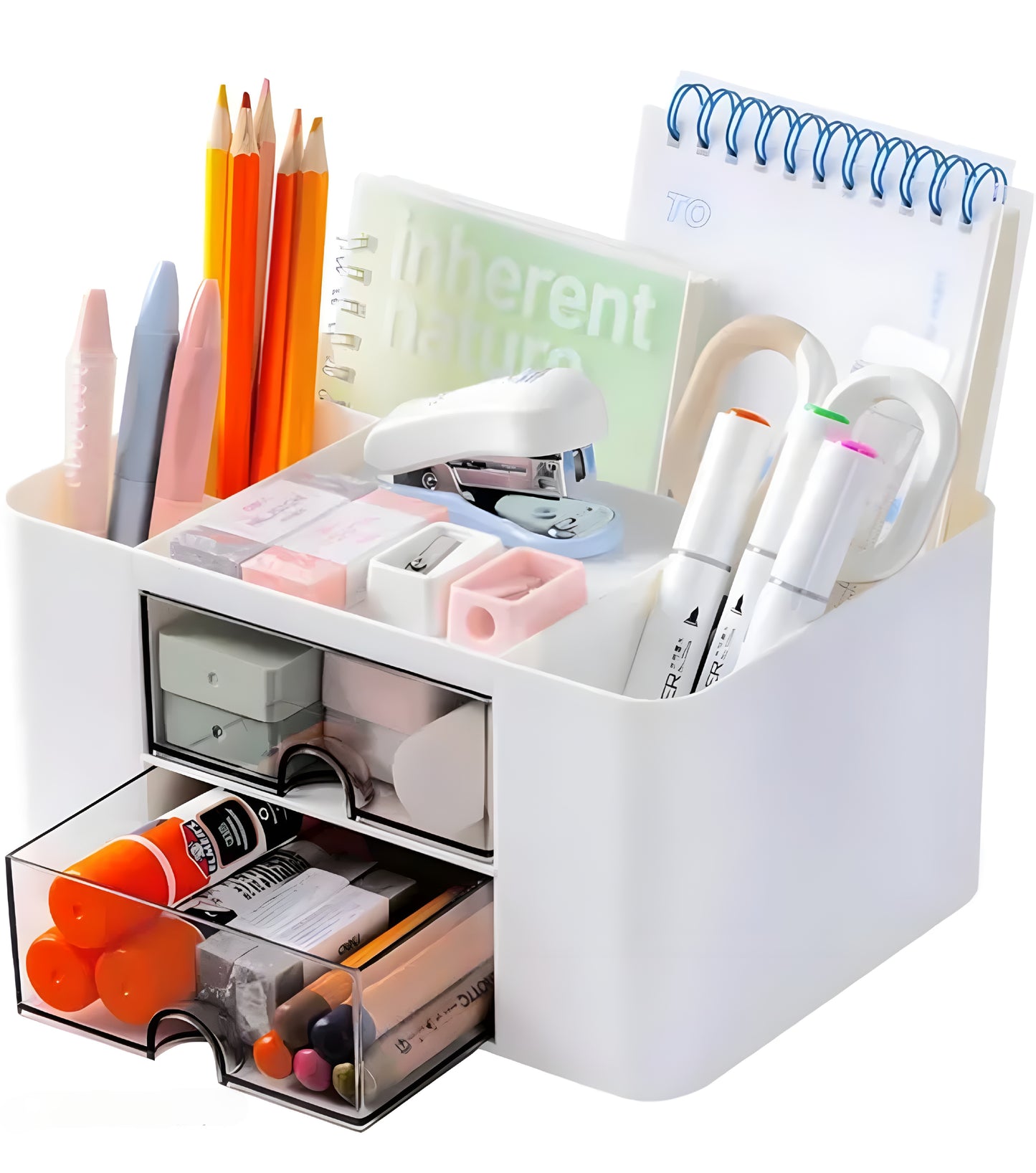 Multi-Functional Pencil Holder for Desk with 5 Compartments - ᴘᴜɴᴊᴀʙ ꜰᴜꜱɪᴏɴ