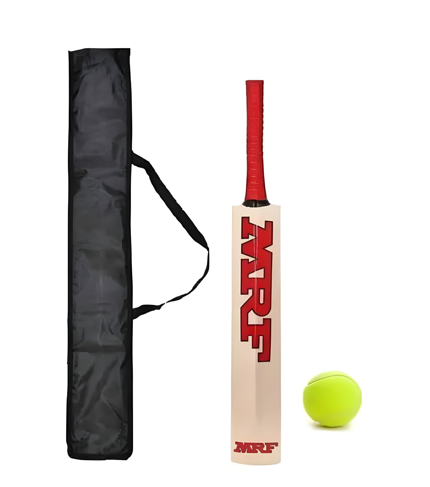 Popular Willow Cricket Bat with Tennis Ball M Size 3 (6-8 Year) with Ball Pack of 1, Wood - ᴘᴜɴᴊᴀʙ ꜰᴜꜱɪᴏɴ
