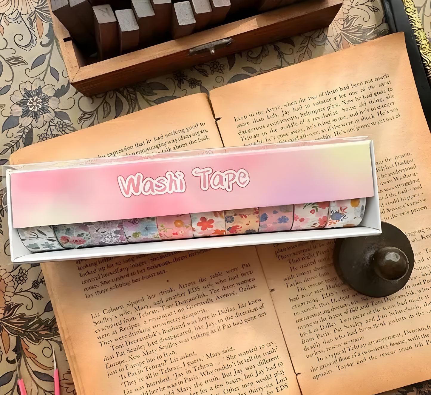 10 Rolls Washi Tape Set, Star and Floral Design Masking Tape 15mm Wide, Nostalgic Style Decor Colorful Tapes for DIY Craft, Bullet Journal, Planners, Scrapbooking - ᴘᴜɴᴊᴀʙ ꜰᴜꜱɪᴏɴ