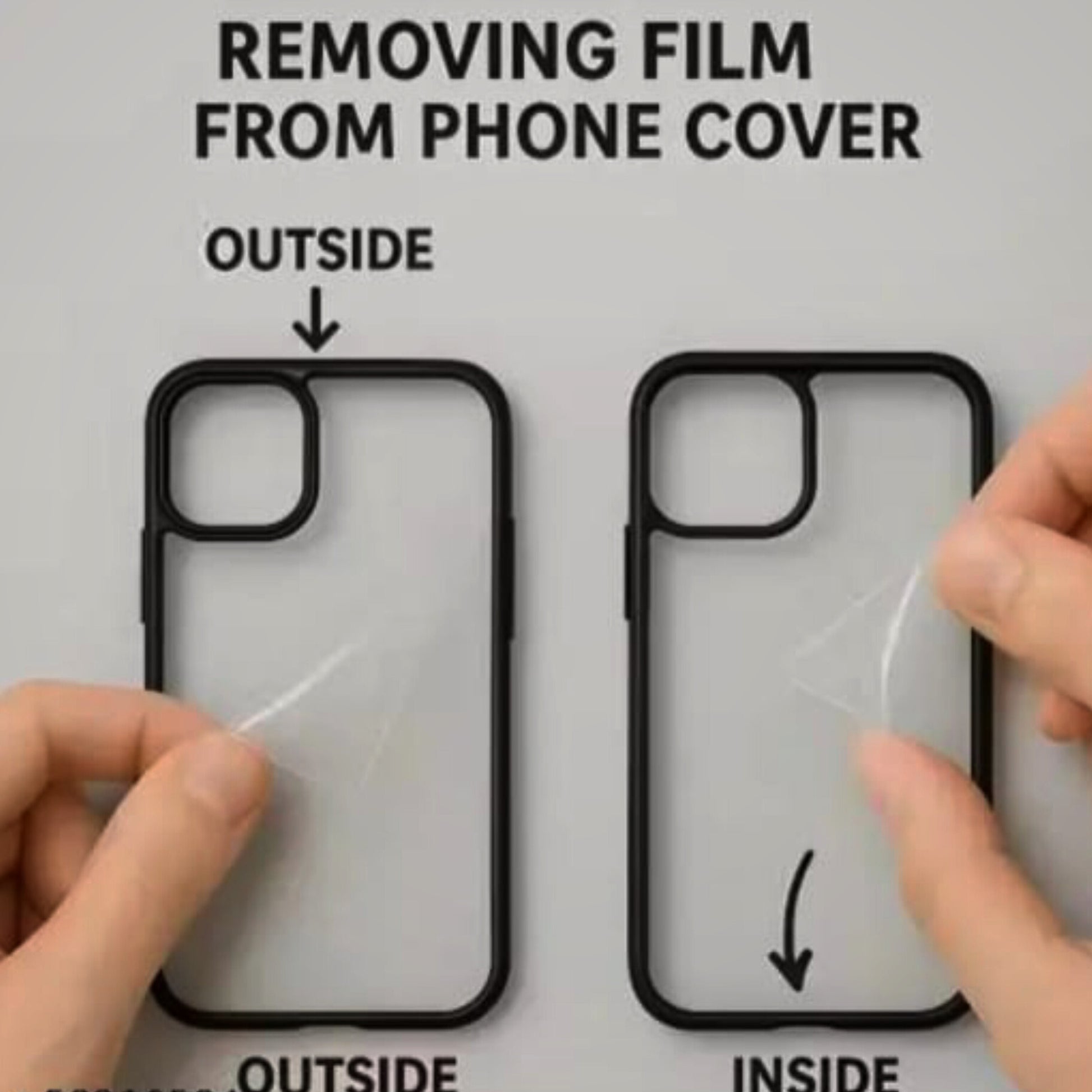 iPhone 11 Transparent Back Cover (BLACK) - ᴘᴜɴᴊᴀʙ ꜰᴜꜱɪᴏɴ