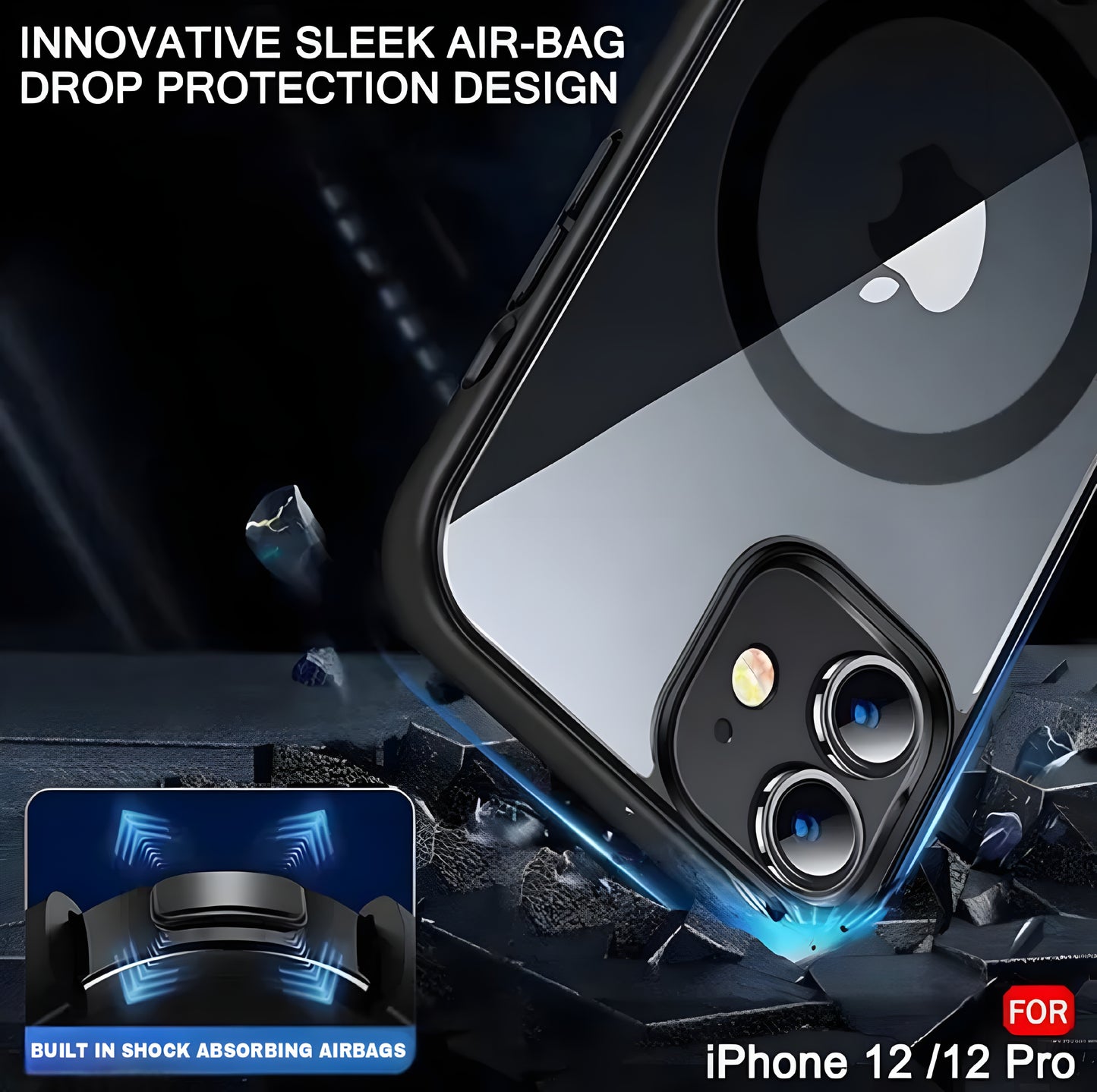 iPhone 12 (6.1 inch) |Mag-Safe Wireless Charging | Designed with Magnetic Lock - ᴘᴜɴᴊᴀʙ ꜰᴜꜱɪᴏɴ