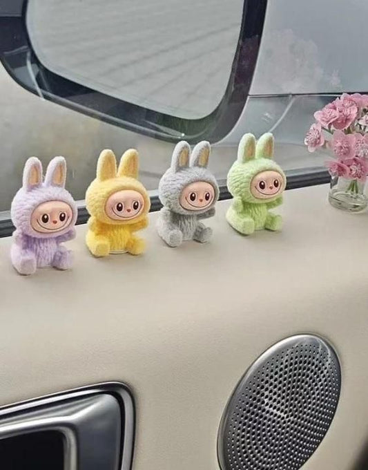 Trendy Labubu Mini Car Dashboard ( Pack of 4 ) - ᴘᴜɴᴊᴀʙ ꜰᴜꜱɪᴏɴ