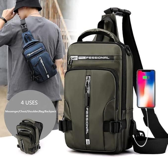 Sling Bag with USB Charging Port - ᴘᴜɴᴊᴀʙ ꜰᴜꜱɪᴏɴ