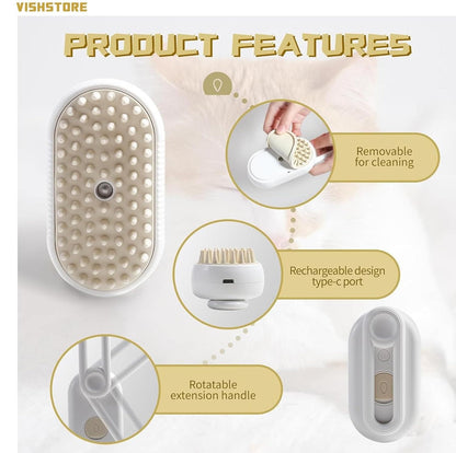 Steam Brush for Dog/Cat - ᴘᴜɴᴊᴀʙ ꜰᴜꜱɪᴏɴ