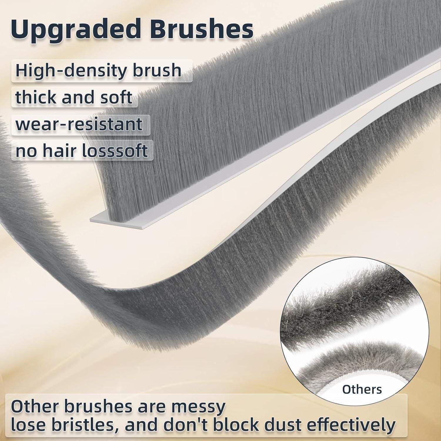 Door Draft Stopper With Brush - ᴘᴜɴᴊᴀʙ ꜰᴜꜱɪᴏɴ