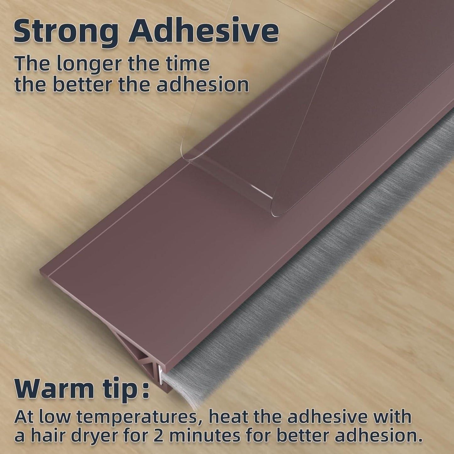 Door Draft Stopper With Brush - ᴘᴜɴᴊᴀʙ ꜰᴜꜱɪᴏɴ