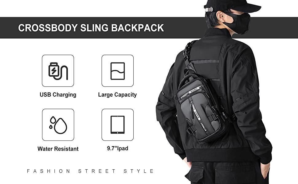 Sling Bag with USB Charging Port - ᴘᴜɴᴊᴀʙ ꜰᴜꜱɪᴏɴ