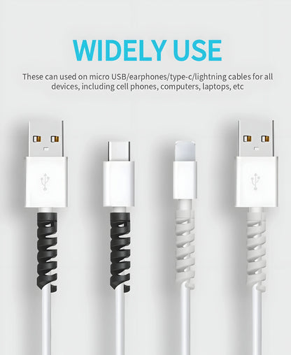Sounce 25 Pcs Spiral Cable Protectors & Wire Protectors Spring Wire for All Wired Accessories for USB Charger, Data Cable, Headphones, MacBook, Laptop, Elastic Cord Saver (Multi-Color) - ᴘᴜɴᴊᴀʙ ꜰᴜꜱɪᴏɴ
