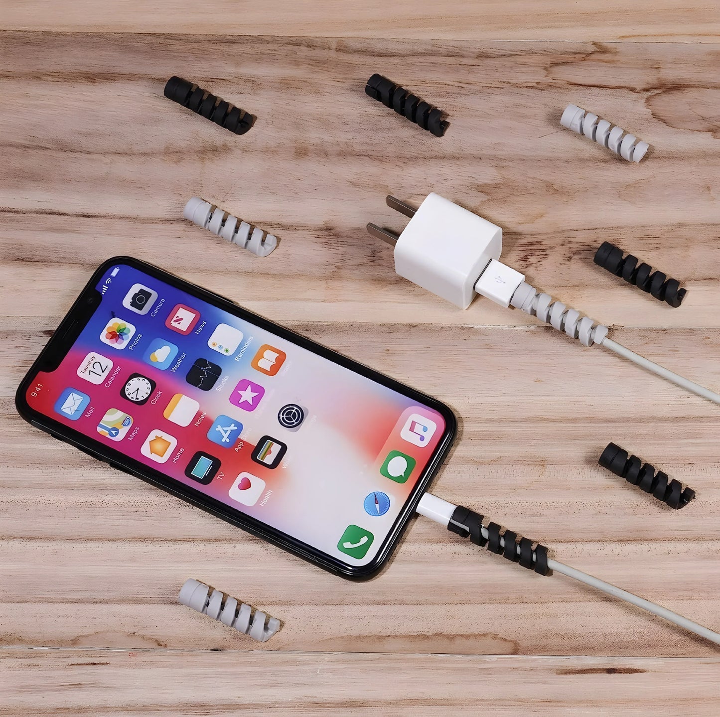 Sounce 25 Pcs Spiral Cable Protectors & Wire Protectors Spring Wire for All Wired Accessories for USB Charger, Data Cable, Headphones, MacBook, Laptop, Elastic Cord Saver (Multi-Color) - ᴘᴜɴᴊᴀʙ ꜰᴜꜱɪᴏɴ