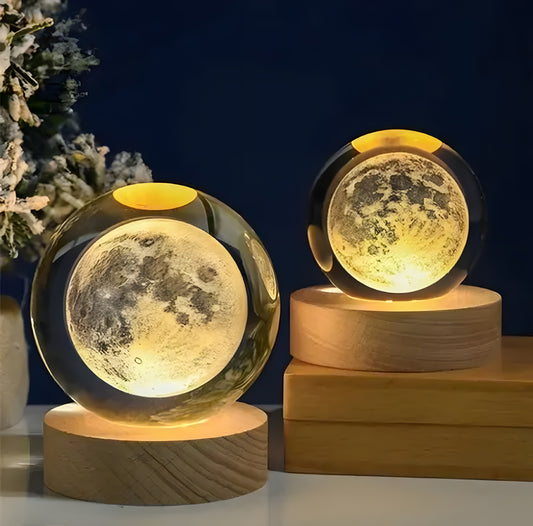 Glass Lamp 3D Ball Astronomy Night Lamp with Base for Living Room Ornament Solar System Fantasy Decoration LED Colorful Lighting Touch Base Moon Light (dolphin)