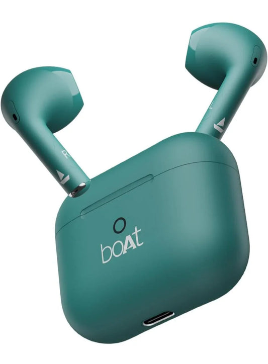 boAt Airdopes Joy, 35Hrs Battery, Fast Charge, IWP Tech, Low Latency, 2Mic ENx, Type-C Port, v5.3 Bluetooth Earbuds, TWS Ear Buds Wireless Earphones with mic(Dark Cyan) - ᴘᴜɴᴊᴀʙ ꜰᴜꜱɪᴏɴ