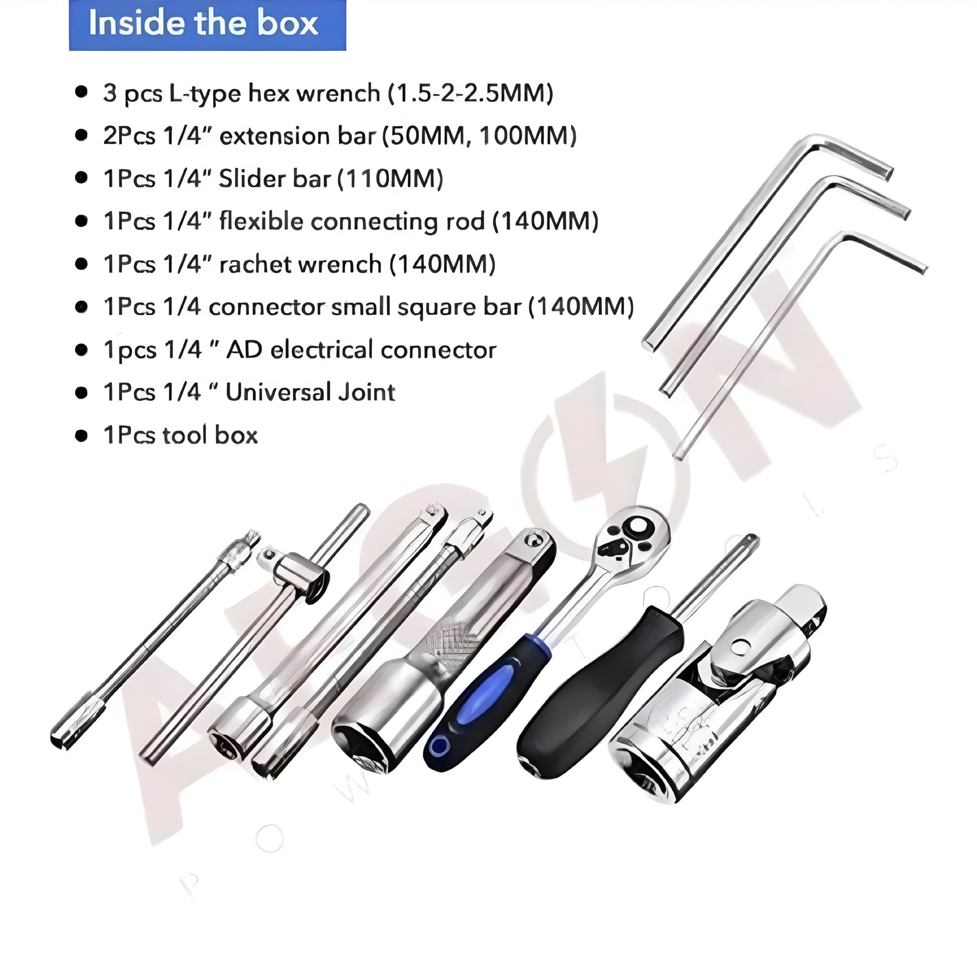Tool Kit 46 Pieces Drive Socket Set Auto Repair Hand Tool Ratchet Wrench Set, Tools Kit for Automotive Repair, Household, Car & Bicycle Repairs Metric screwdriver Set with Storage Case - ᴘᴜɴᴊᴀʙ ꜰᴜꜱɪᴏɴ