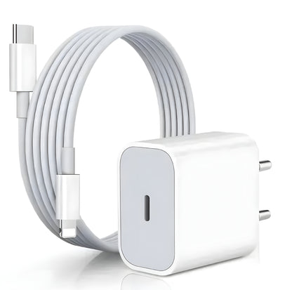 20W USB-C Power Adapter Charger (No Cable) - Fast Charging for iPhone, iPad, AirPods & More - Compact, Lightweight, and Universal Compatibility with USB-C Devices - ᴘᴜɴᴊᴀʙ ꜰᴜꜱɪᴏɴ