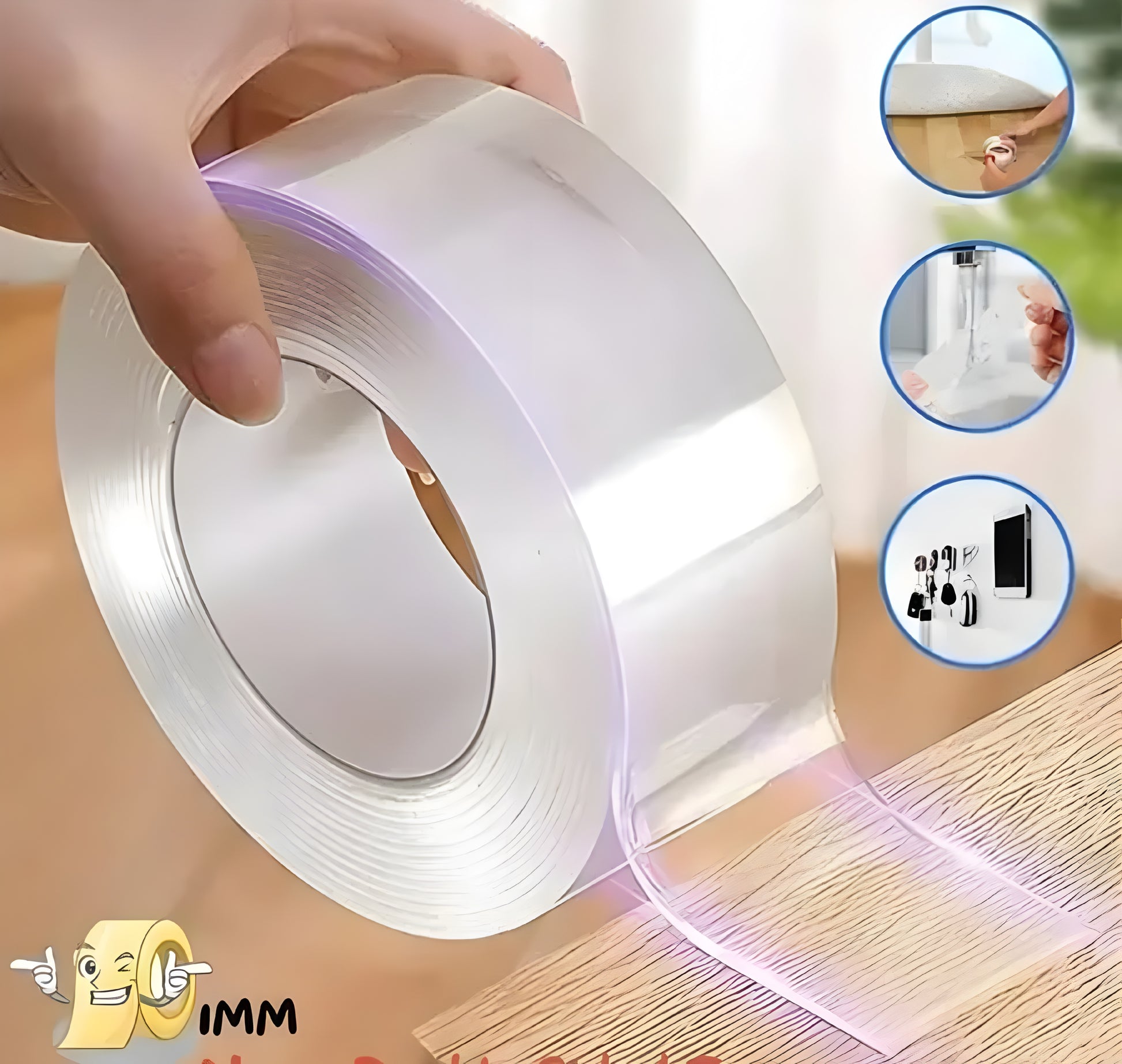 1MM 3MTR Adhesive double-sided tape - ᴘᴜɴᴊᴀʙ ꜰᴜꜱɪᴏɴ