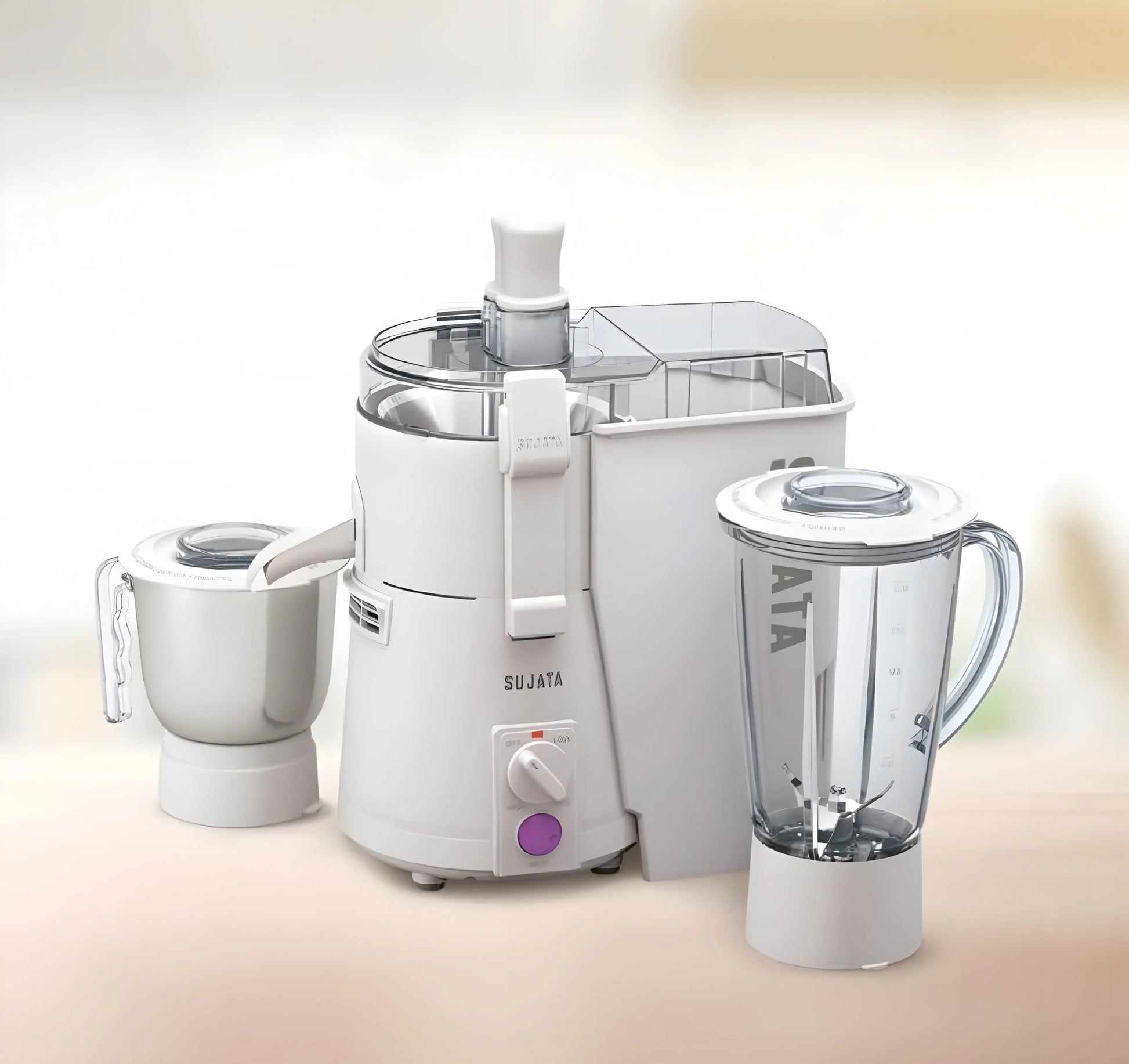 Sujata Powermatic Plus Juicer Mixer Grinder 1000 ml (White) - ᴘᴜɴᴊᴀʙ ꜰᴜꜱɪᴏɴ