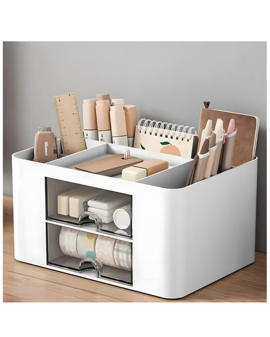 Multi-Functional Pencil Holder for Desk with 5 Compartments