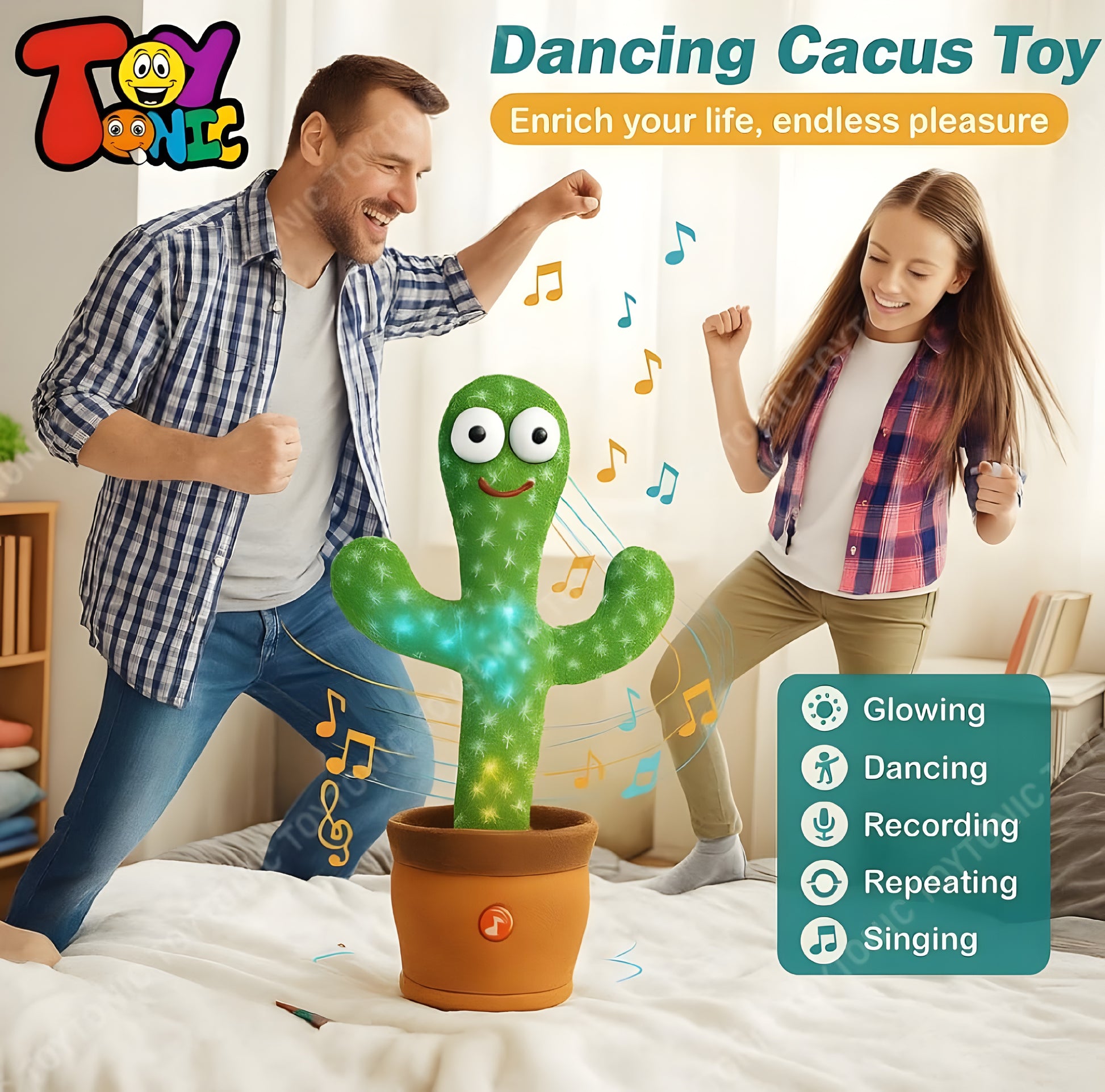 Dancing Cactus Talking Toy - ᴘᴜɴᴊᴀʙ ꜰᴜꜱɪᴏɴ