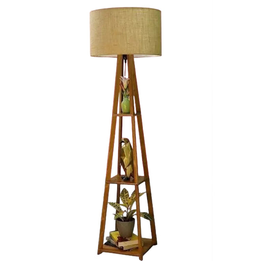 PUNJAB FUSION CHOICE Premium Wooden Floor Lamp for Living Room & Bedroom | Stylish Corner Lamp for Home Decor BEST PRODUCT ✨