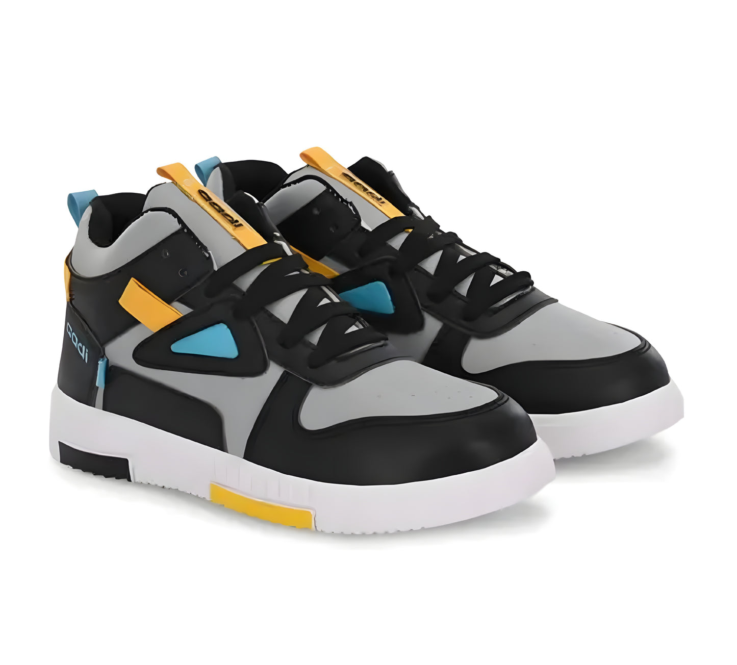 PUNJAB FUSION Men's Black Comfortable Lightweight Outdoor Lace Up Classy Running, Walking & Gym Casual Sport Shoes - ᴘᴜɴᴊᴀʙ ꜰᴜꜱɪᴏɴ